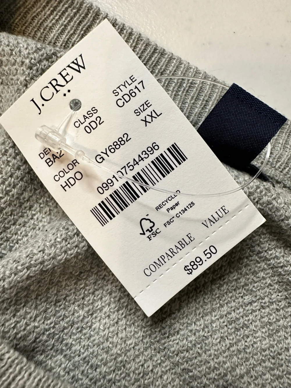 J. Crew pit approx