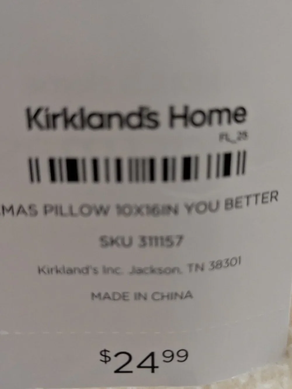 KirklandS adorable pillow