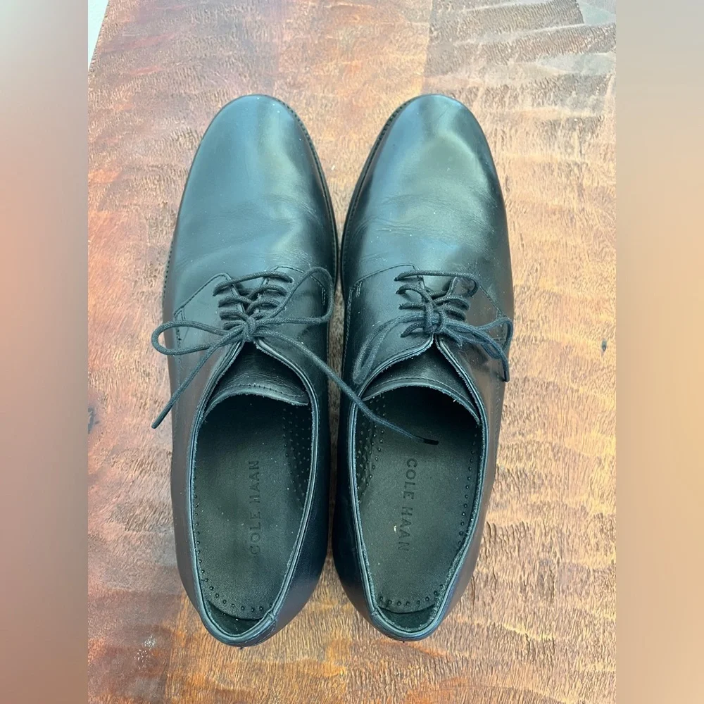 Cole Haan Hawthorn Black Lace Up Oxford Dress Office Special Event Shoes Sz 10.5