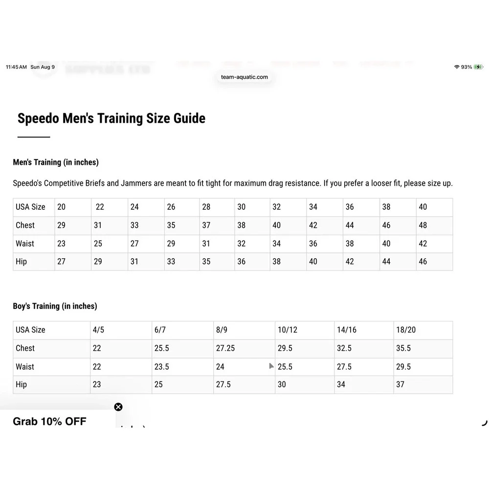 Speedo new tags