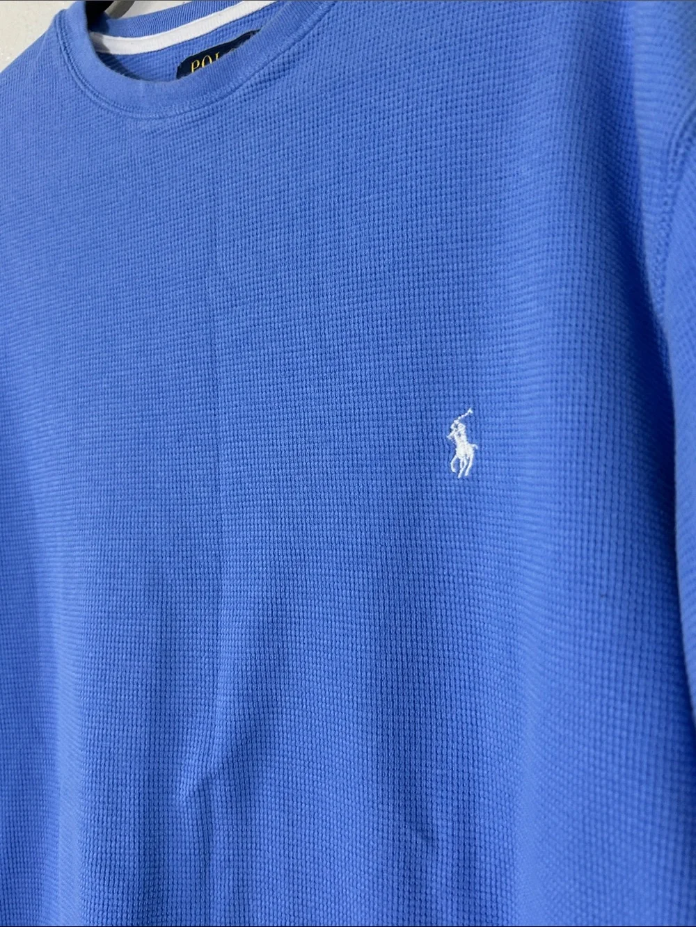 Men’s Polo by Ralph Lauren Blue Thermal Shirt Sz XL