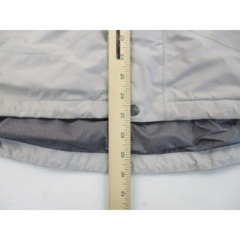 The North Face Jacket Mens L Red Grey HyVent Hooded Waterproof Colorblock Shell
