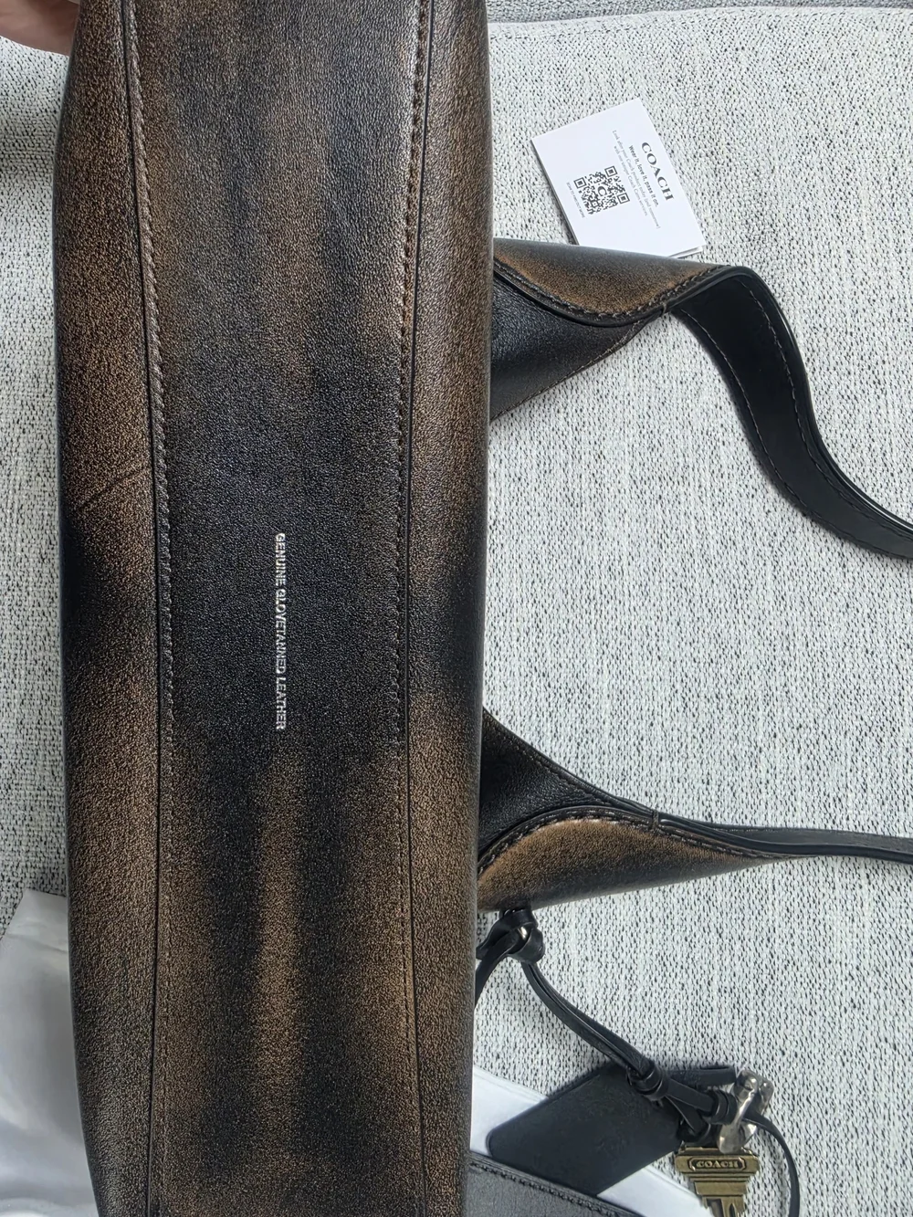 Coach black leather