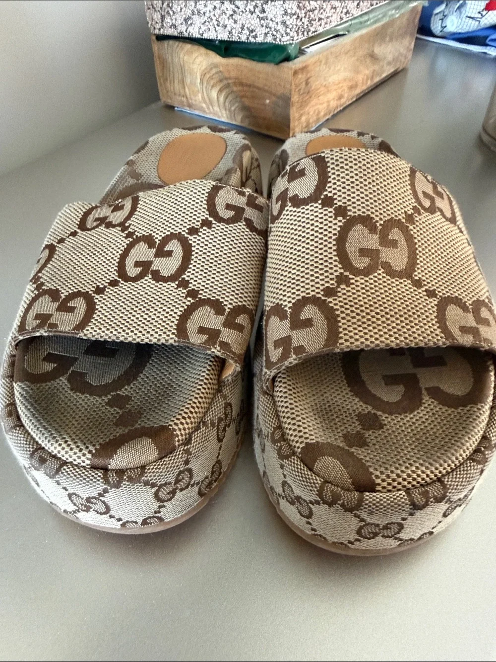 Gucci platform slides