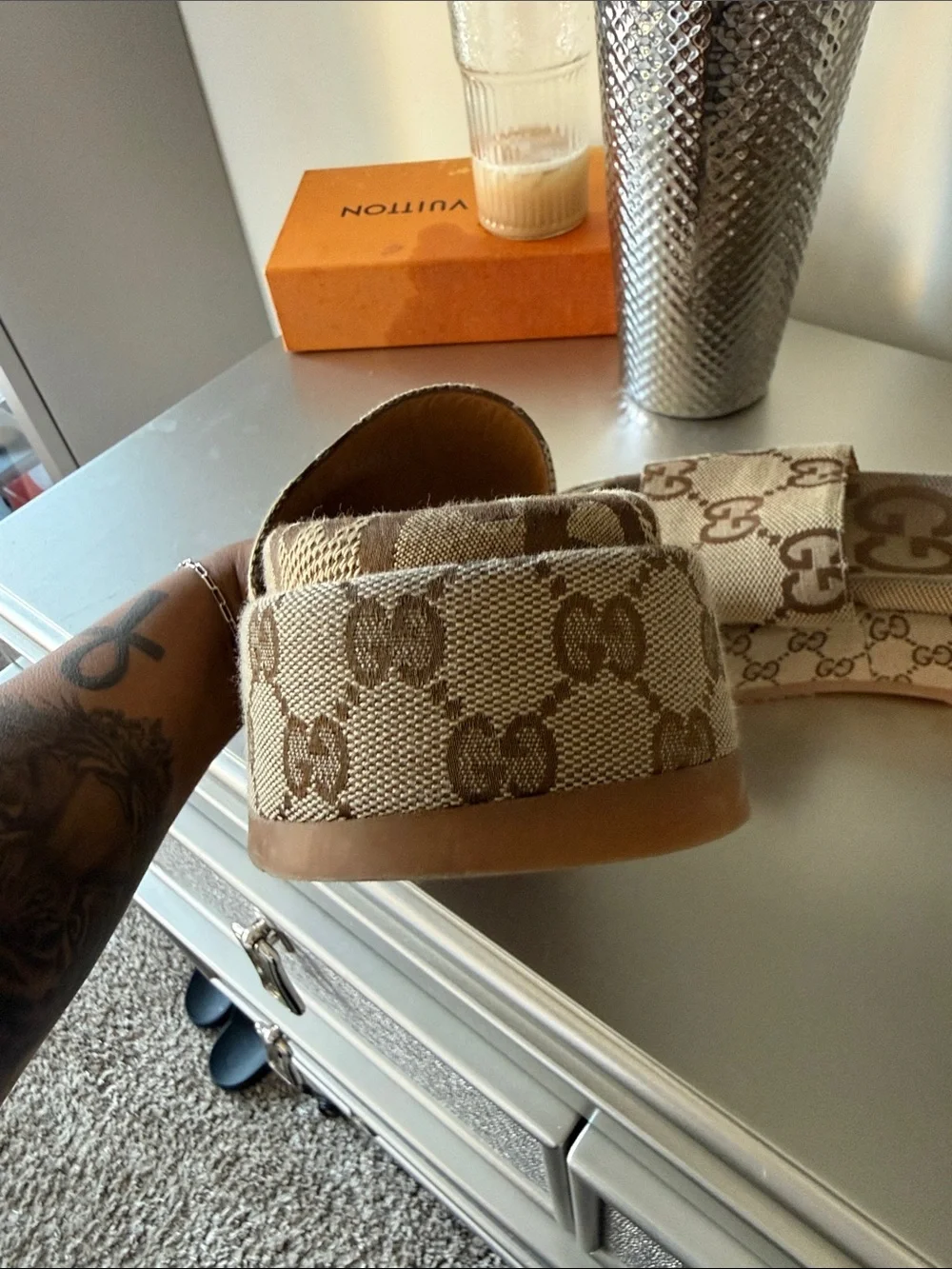 Gucci platform slides