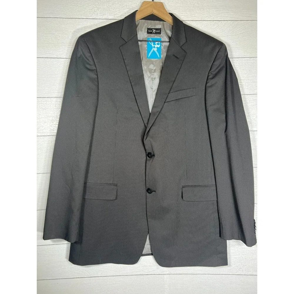 Marc Ecko 42L Black Suit Jacket Sport Coat Blazer Formal