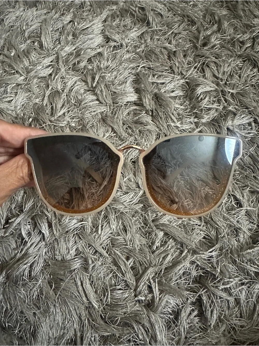 Jessica Simpson Brown Gradient Cat-Eye Sunglasses