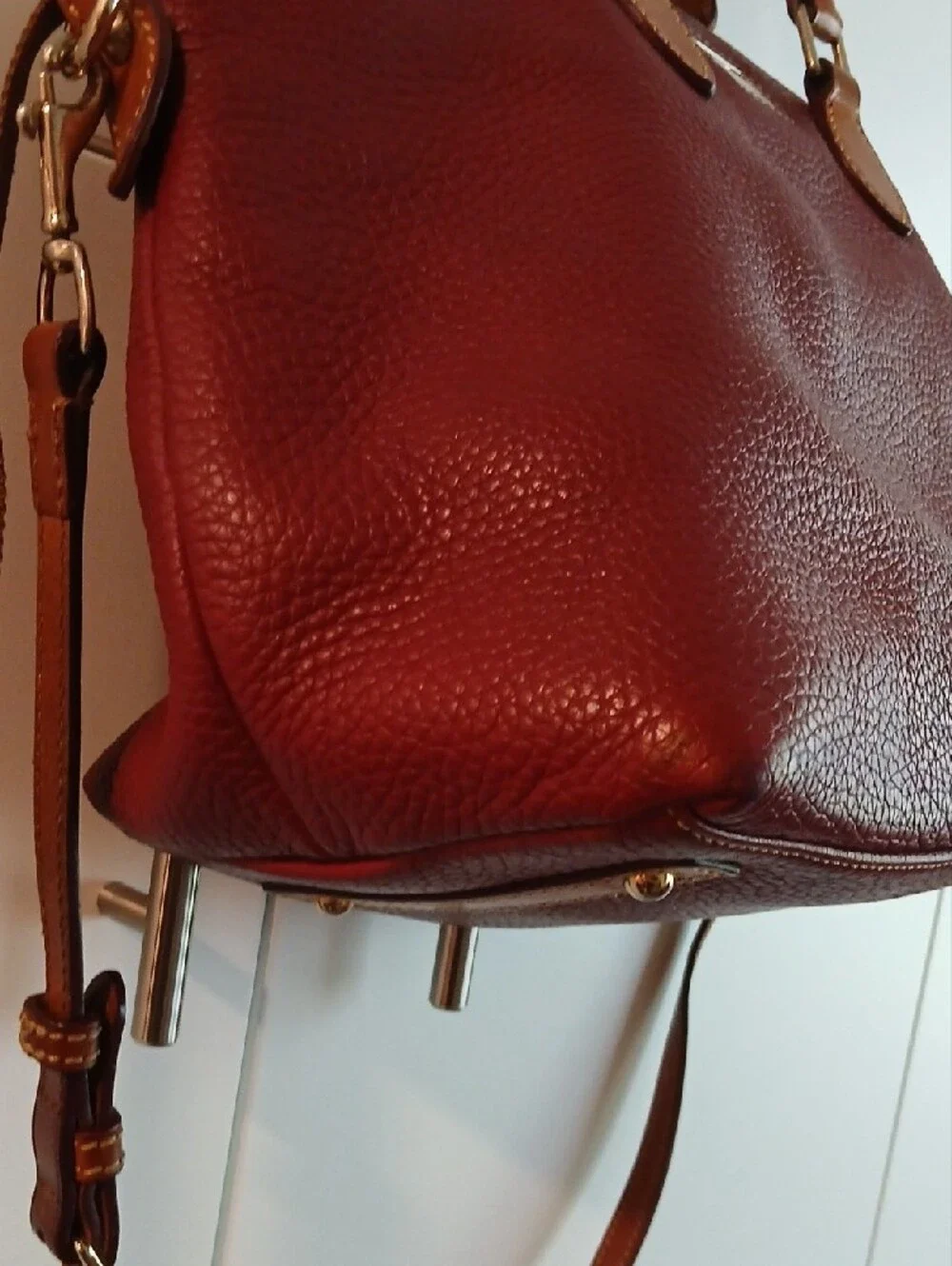 Dooney & Bourke burgundy pebbled