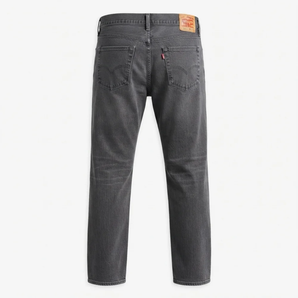 LEVI’S 501 STRAIGHT LEG JEANS MENS 42X32 BLACK GRAY WASH BUTTON FLY