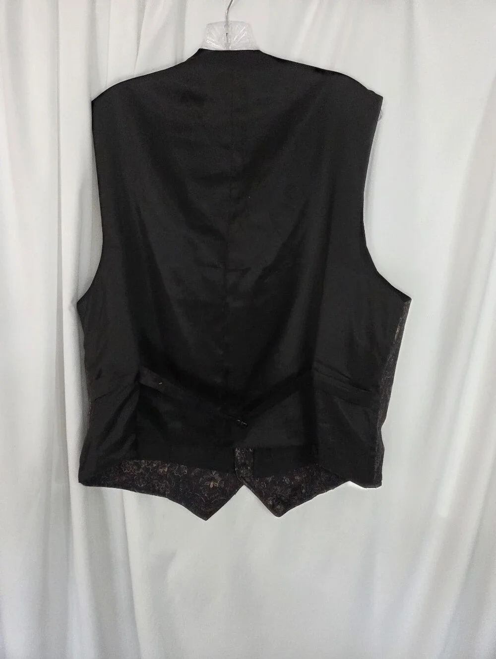 Wah Maker Vintage Frontier Style Waistcoat Vest - Black/Burgundy Size XL