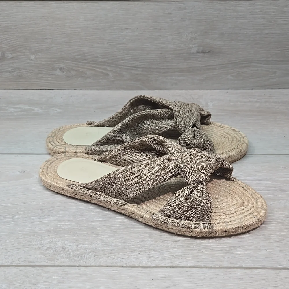 House Of Harlow 1960 Women's Tan Espadrille Sandals Shoes Sz 6.5