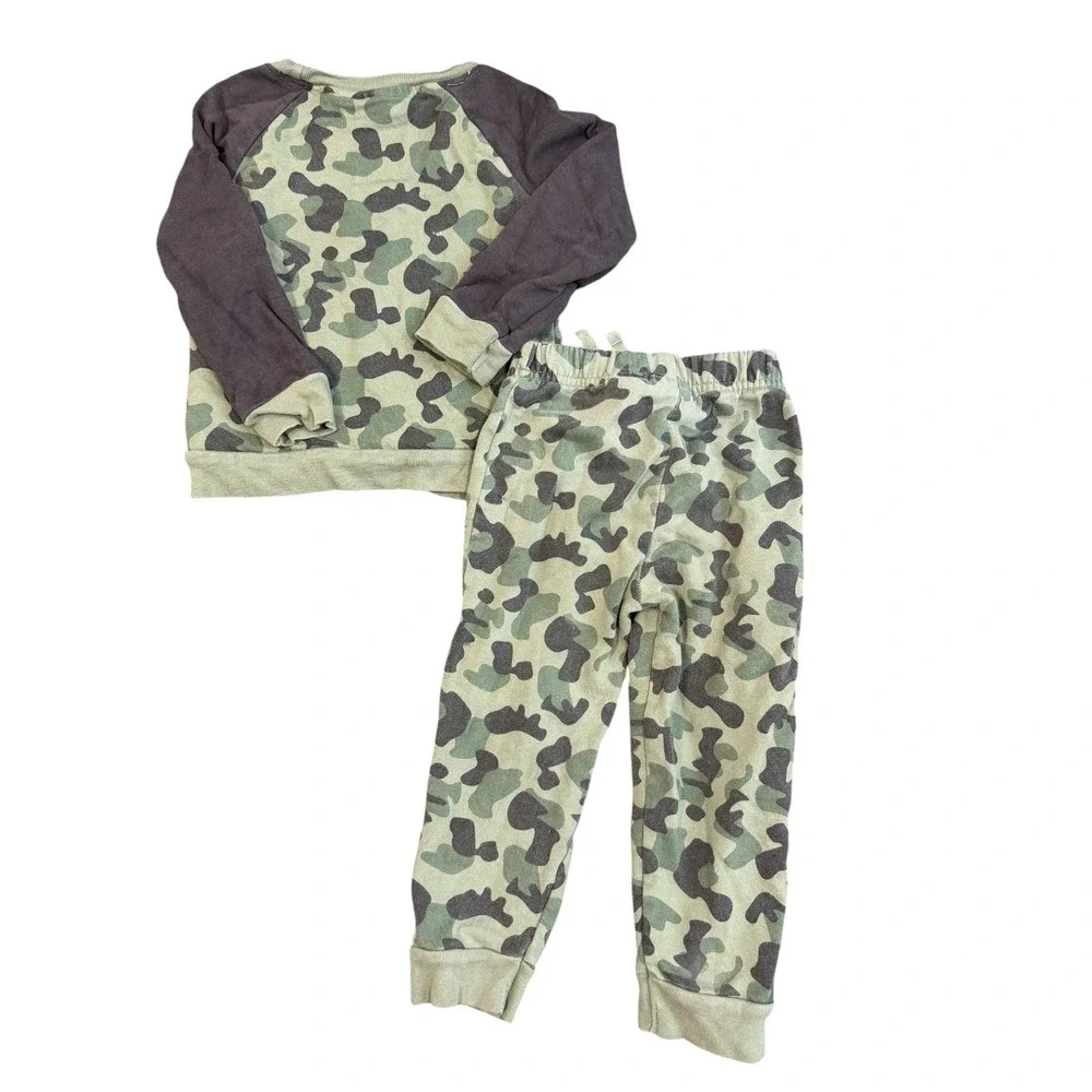 Koala Kids Camo Tracksuit Boys 2T Green Cotton Blend Fleece Jogger Set Adventure
