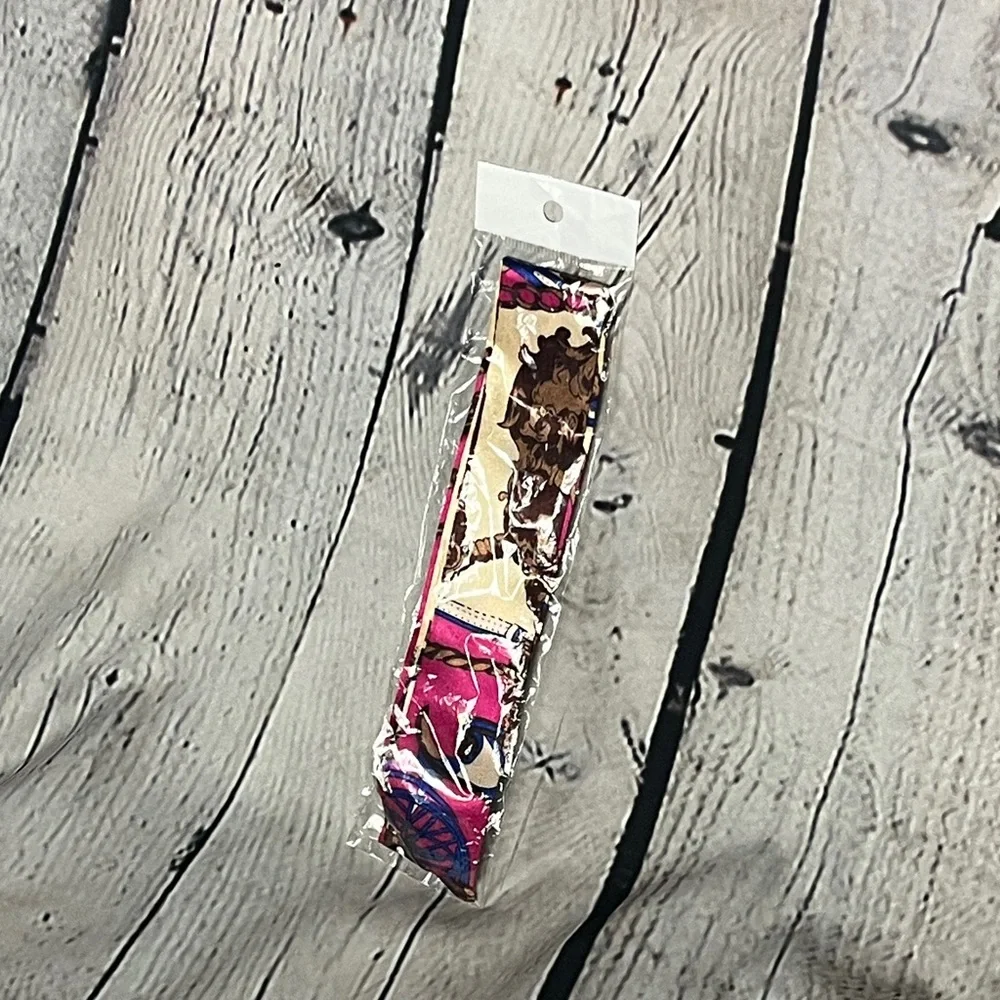 Final Price Vibrant Pink and Cream Women's Scarf
