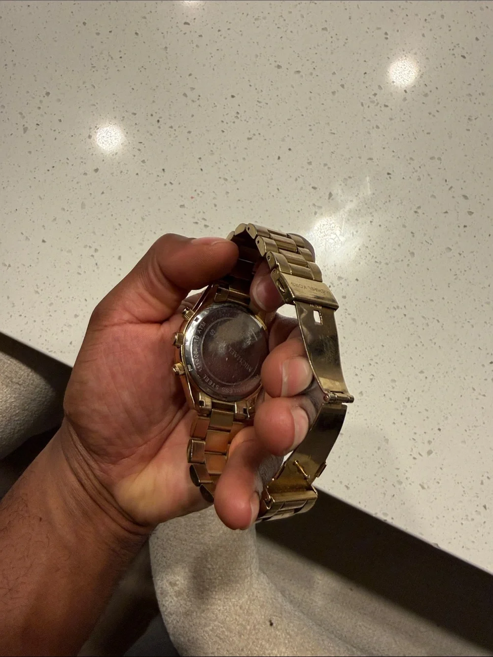 Michael Kors Gold-Tone Men's Chronograph Watch with Champagne Dial