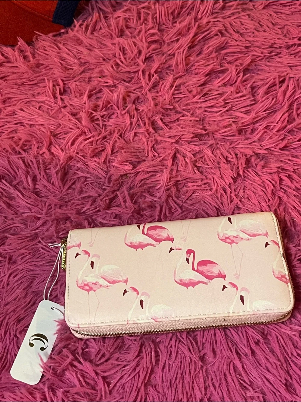 Pink Flamingo Print Zip Wallet - Women Bags