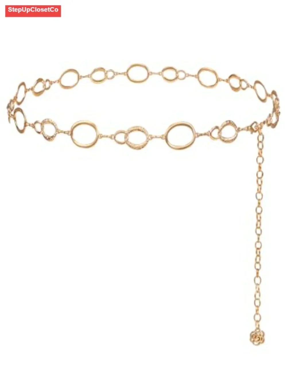 Chain Belt for Women Metal Waist Belt Link Gold Dresses Jeans