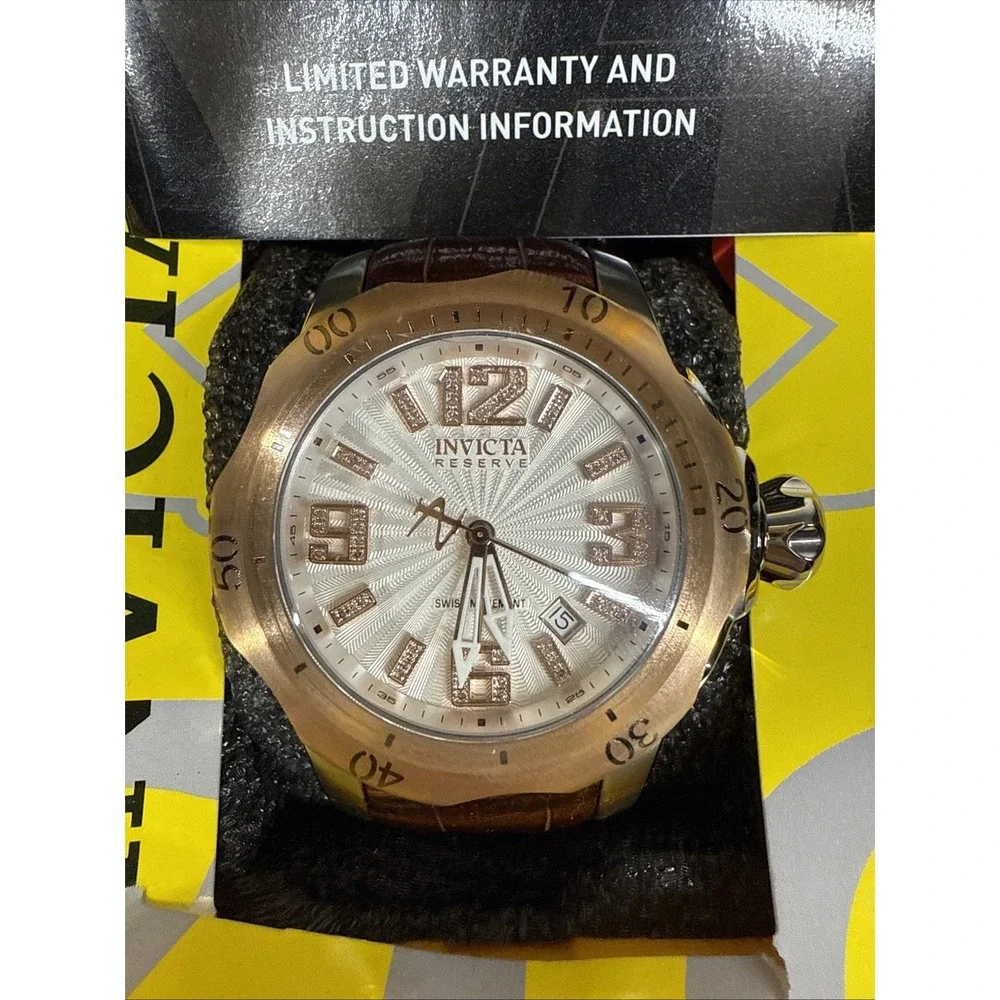 Invicta -‎ VENOM - Diamond EDITION  Swiss 515  Cream Dial - 52 Stones mens watch