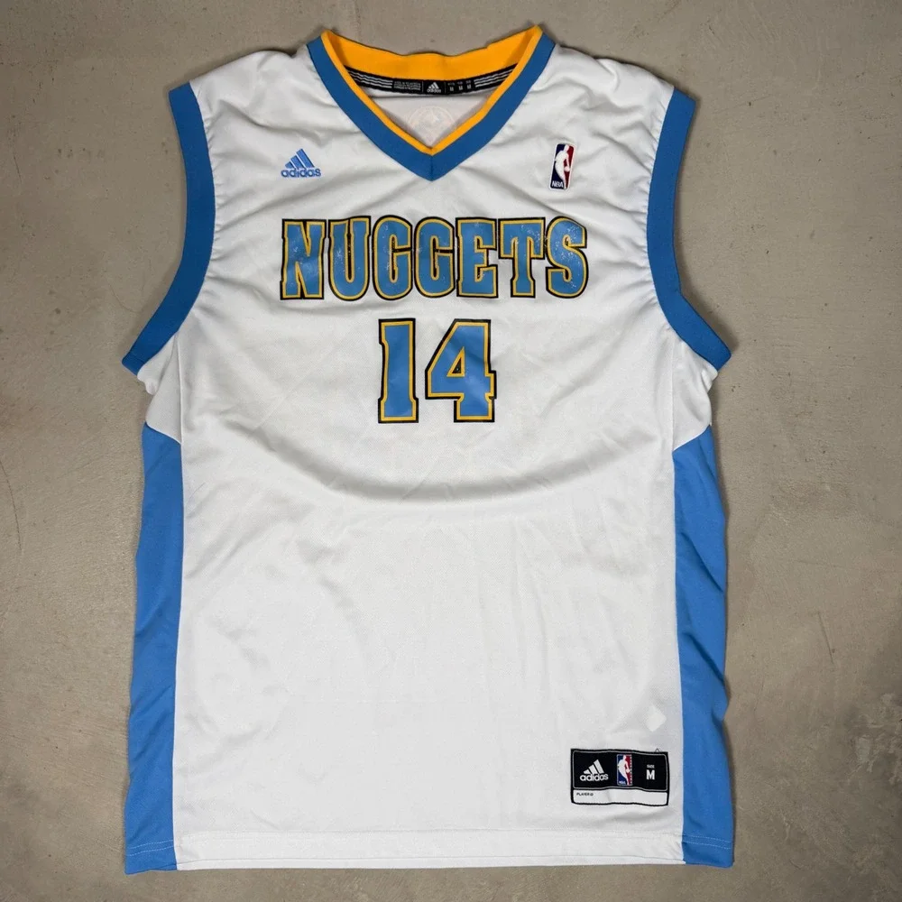 Adidas Denver Nuggets‎ Gary Harris 14 Jersey Mens Medium White Blue Basketball