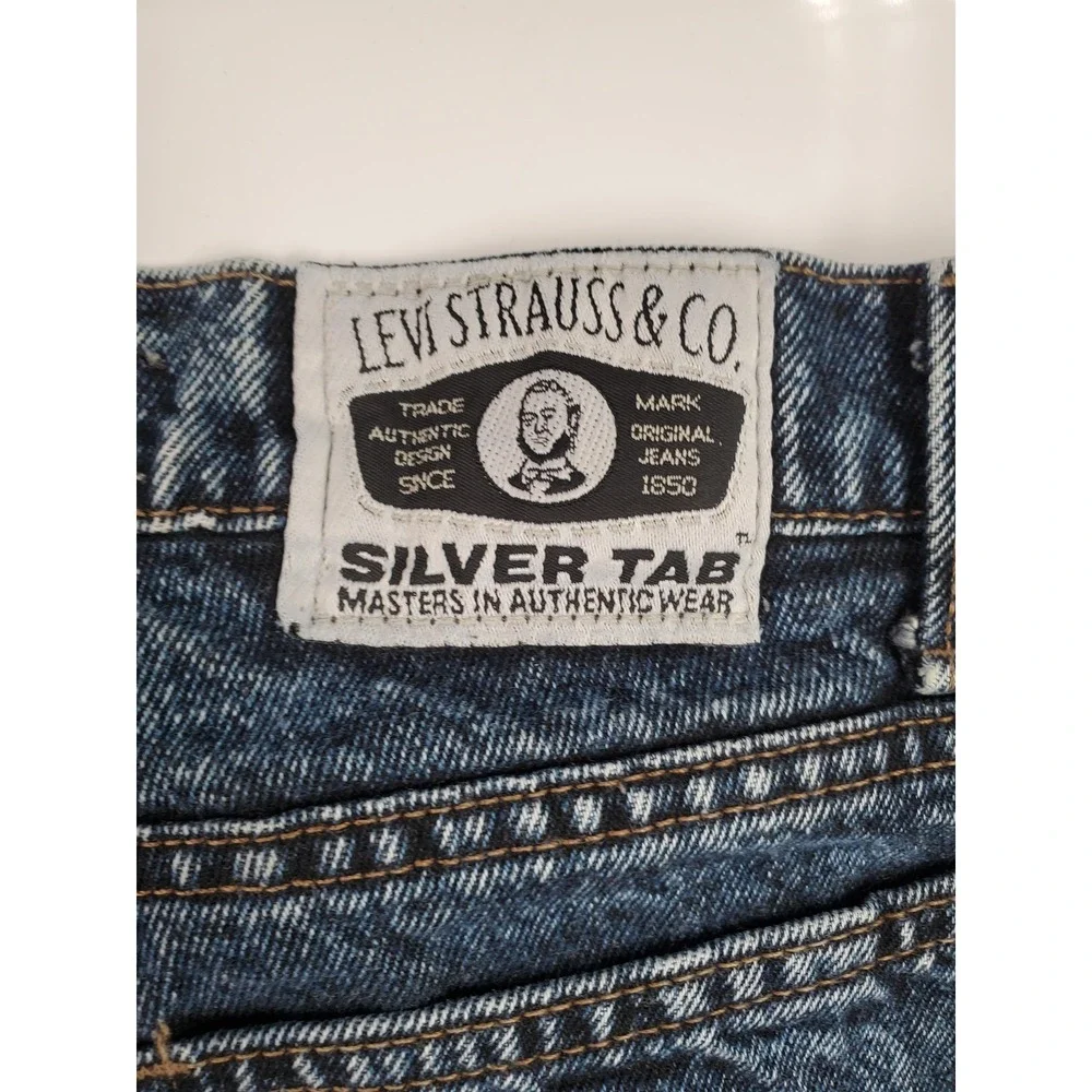 Vintage Levis Silver Tab‎ 512 Jeans Mens 32x24 Blue Baggy Fit Made USA 90s Denim