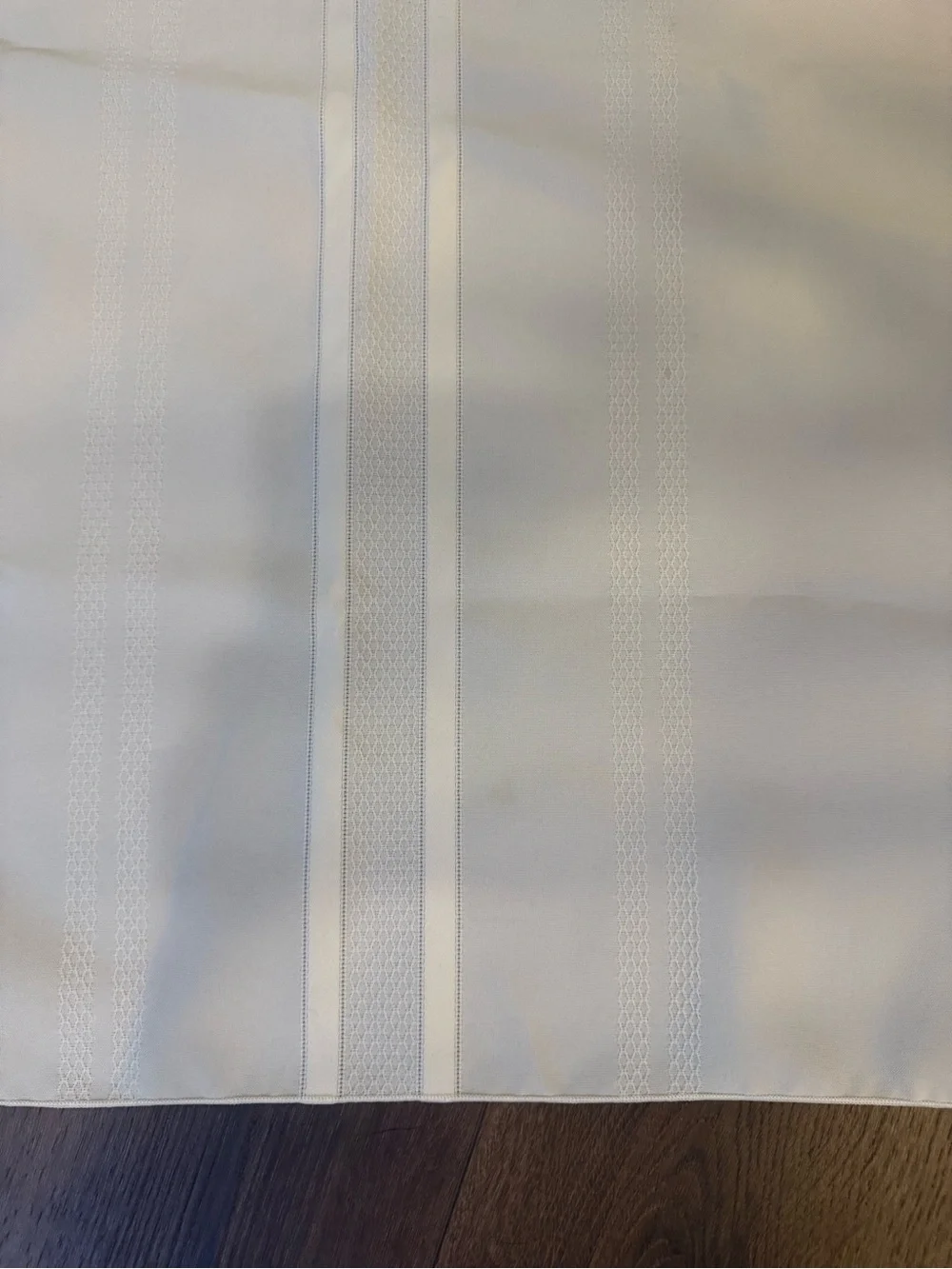 Neutral Cream Tablecloth with Subtle Stripe Detail