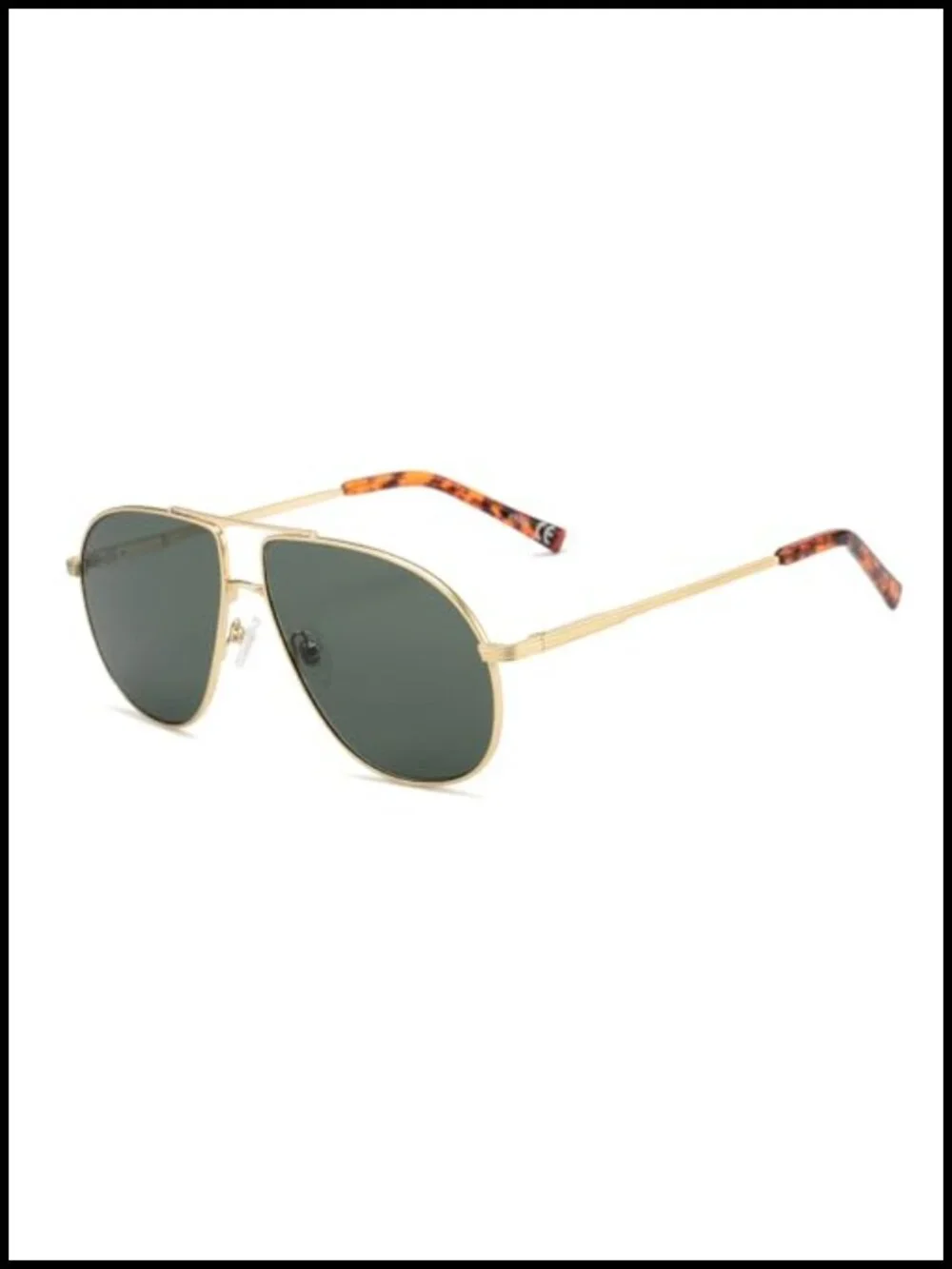 Retro Oversized Aviator Sunglasses, Polarized UV400, Metal Frame, Large Fit