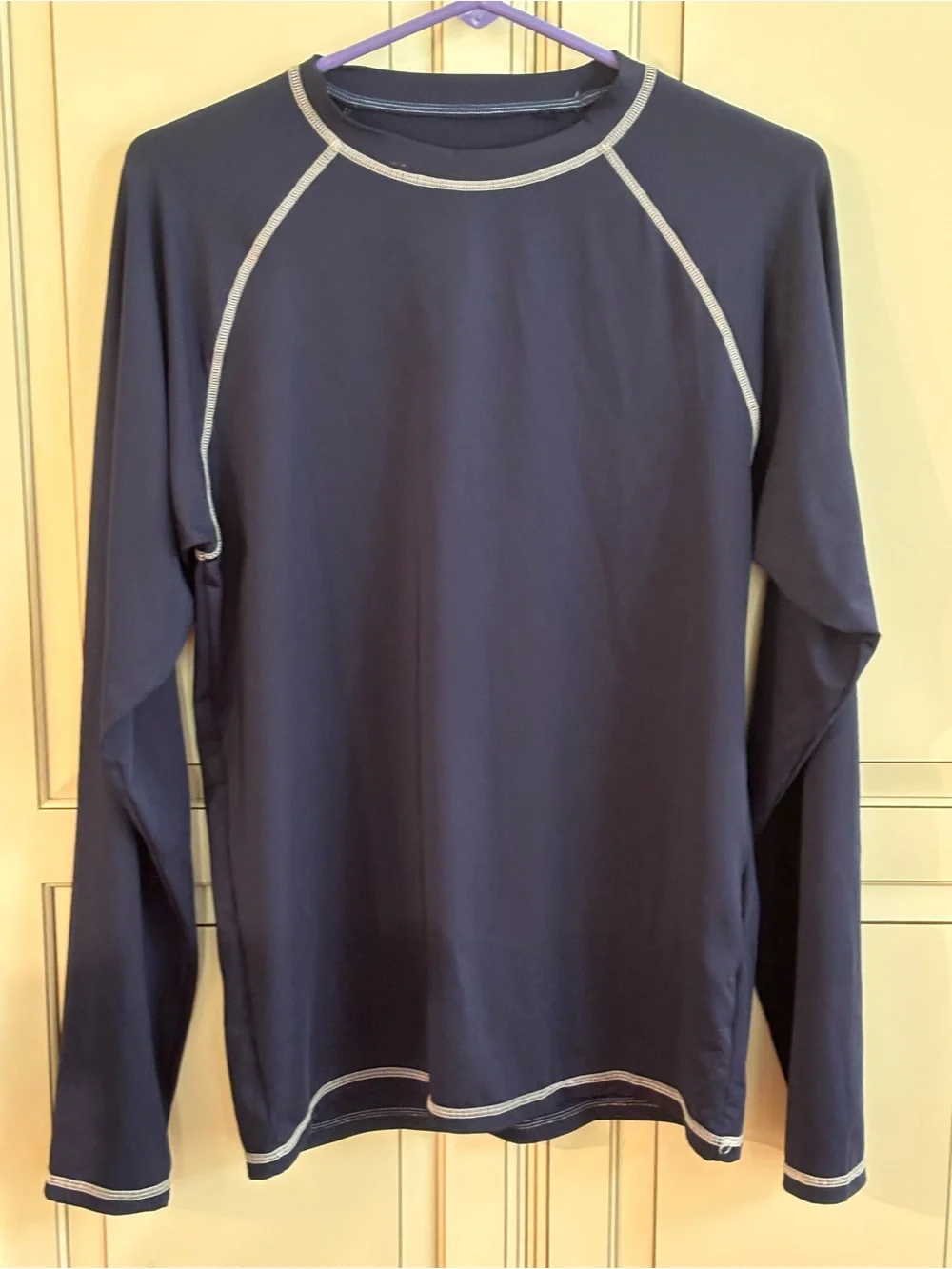 Men's Long-Sleeve Swim Shirt - Navy- size S