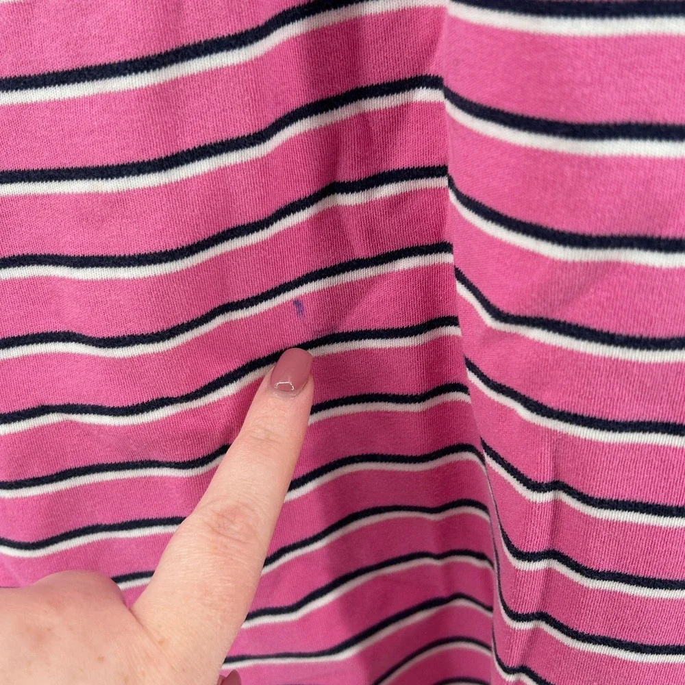 Polo Ralph Lauren Men XL Pink Striped Short Sleeve‎ Cotton Shirt Preppy Classic