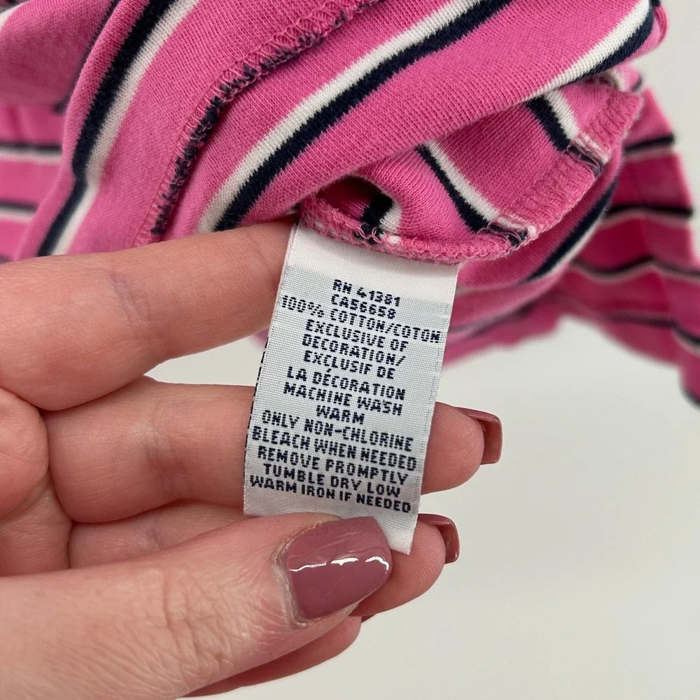Polo Ralph Lauren Men XL Pink Striped Short Sleeve‎ Cotton Shirt Preppy Classic