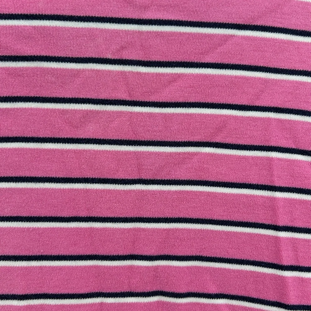 Polo Ralph Lauren Men XL Pink Striped Short Sleeve‎ Cotton Shirt Preppy Classic