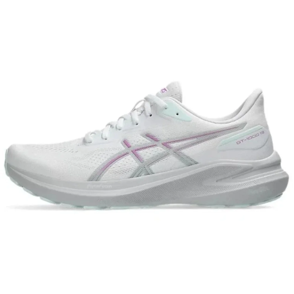 Womens Sz 11-ASICS GT-1000 13 Running Shoes Athletic Casual White/Lavender Glow