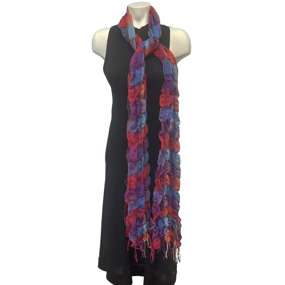 Unbranded Womens Scarf Wrap Multi Color Tassel‎ Edge Approx 15x90