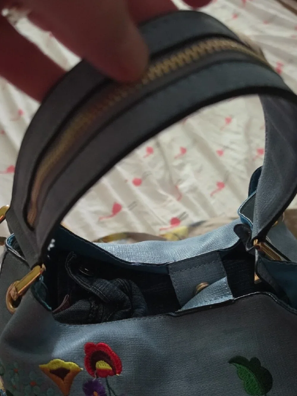 Source Unknown blue tote