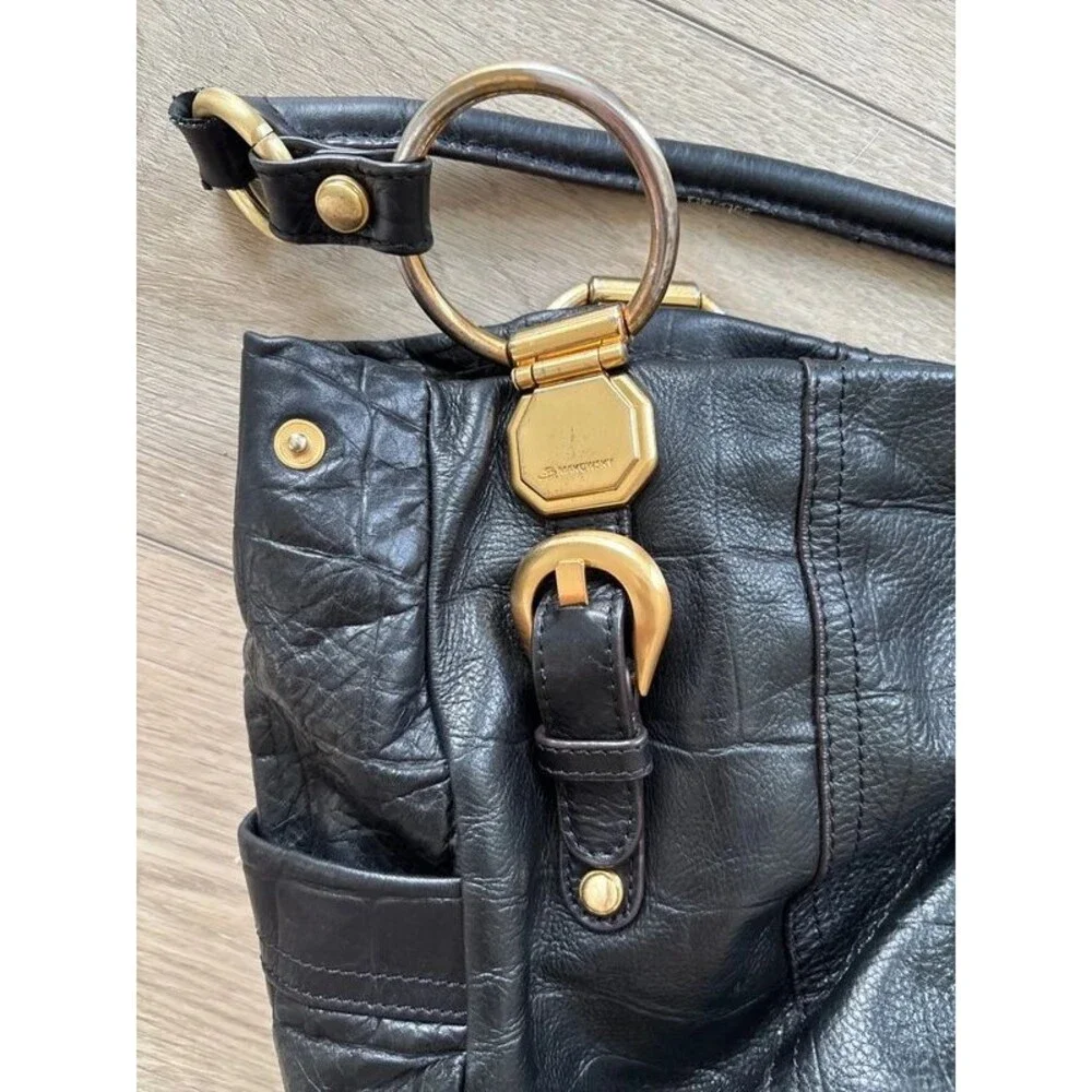 B Makowsky Croc Embossed Tote