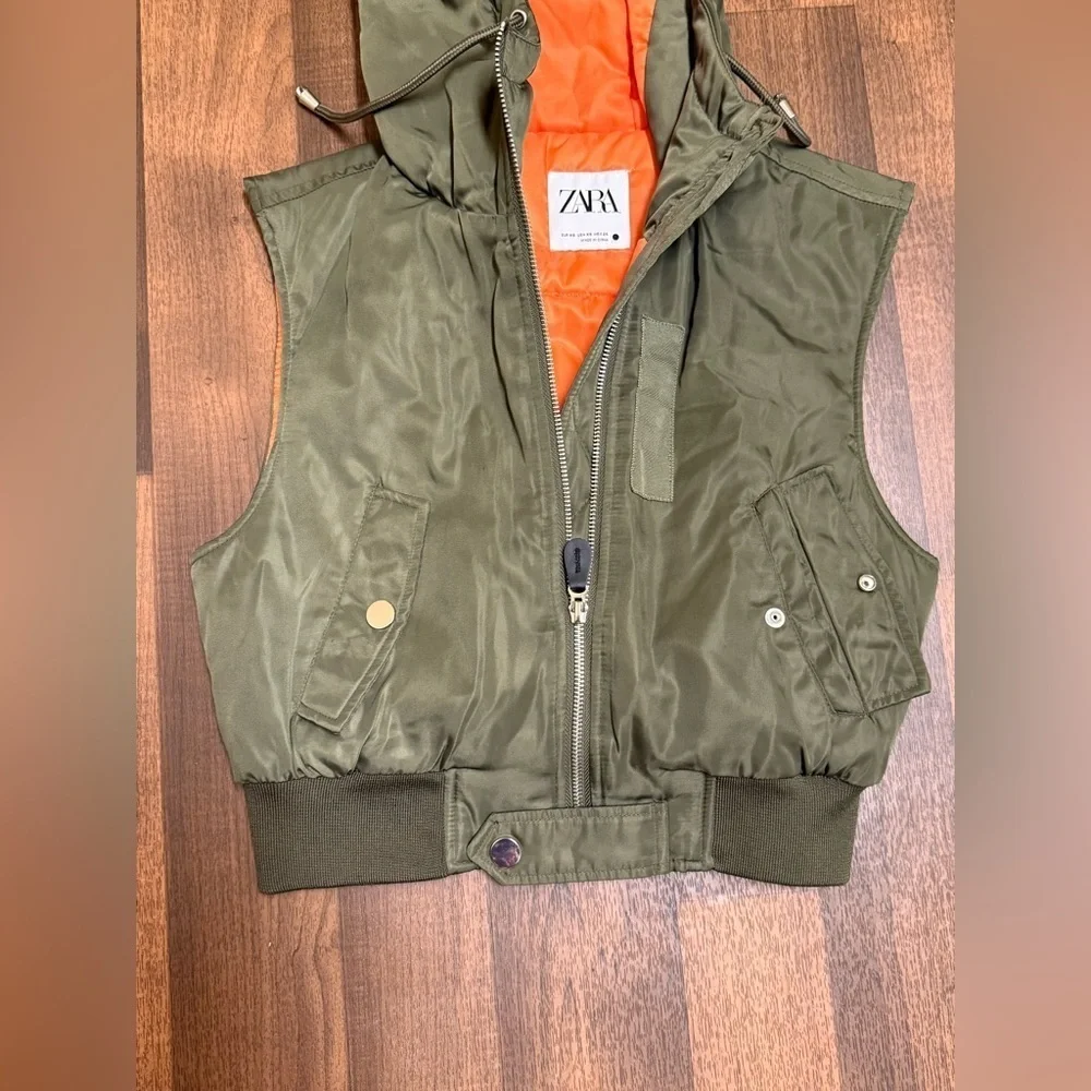 Zara olive vest