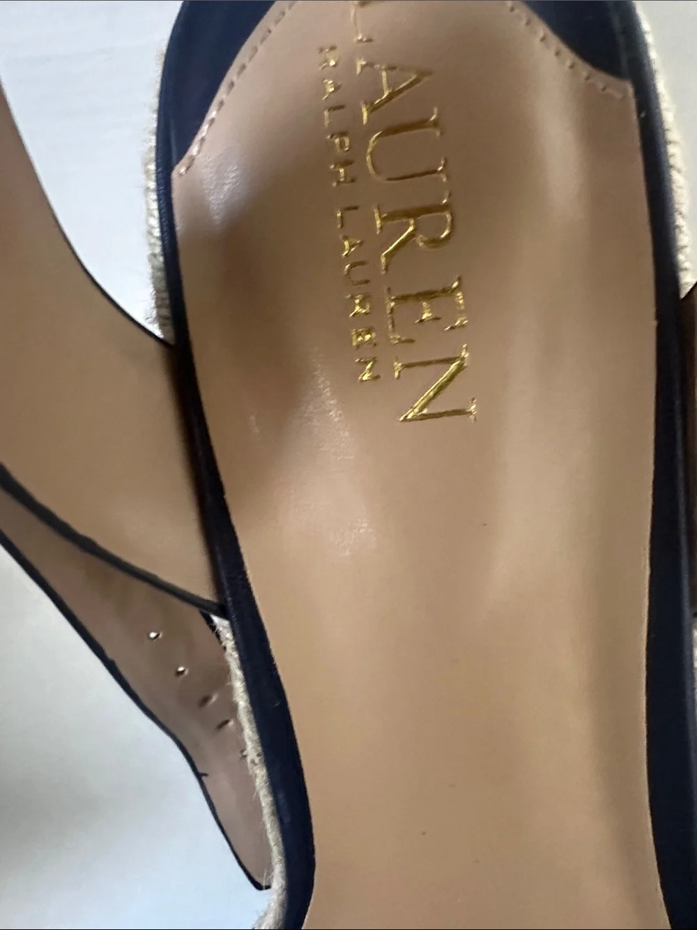 Ralph Lauren navy leather