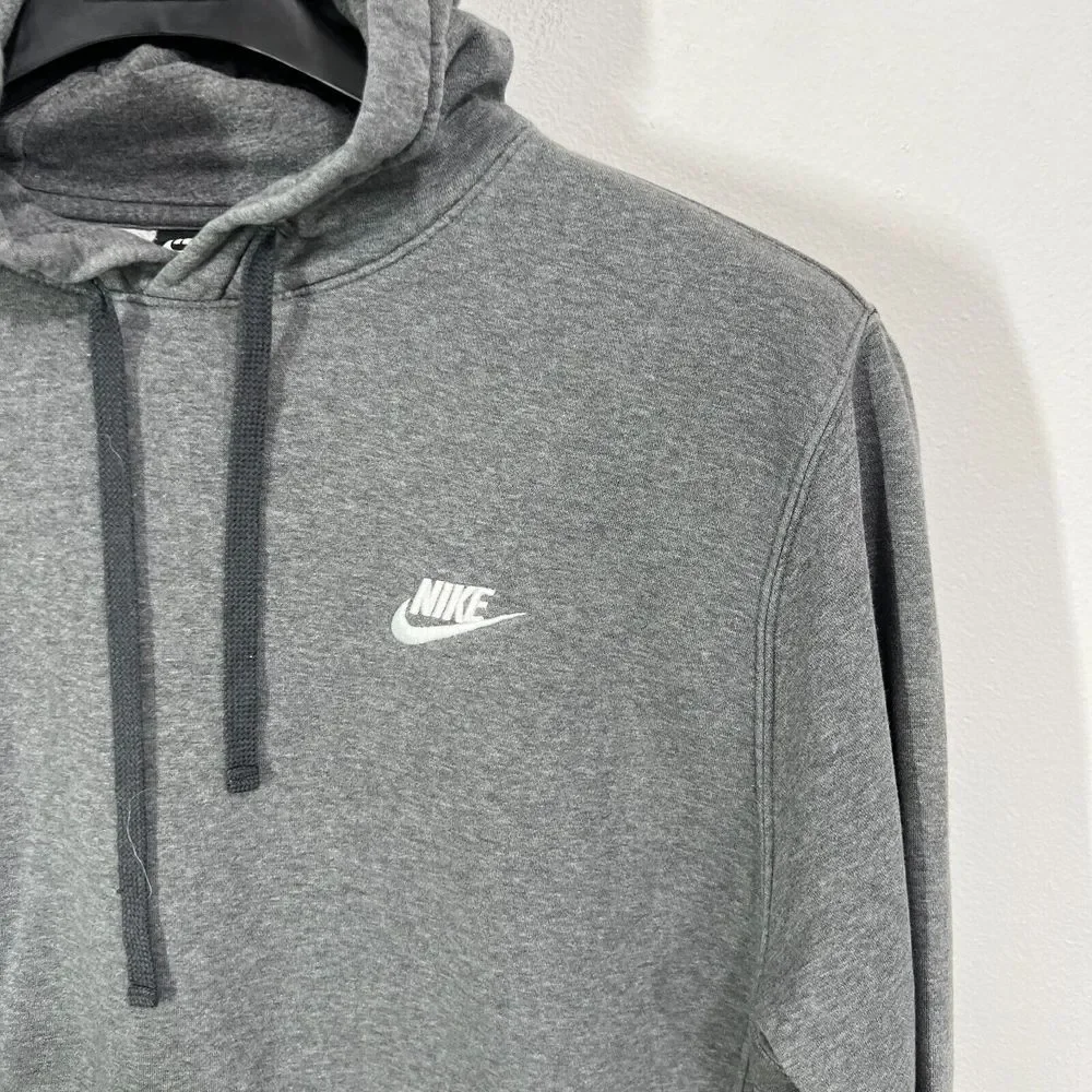 Nike‎ Sportswear Club Fleece Pullover Hoodie Sweatshirt Mens Large Gray Casual