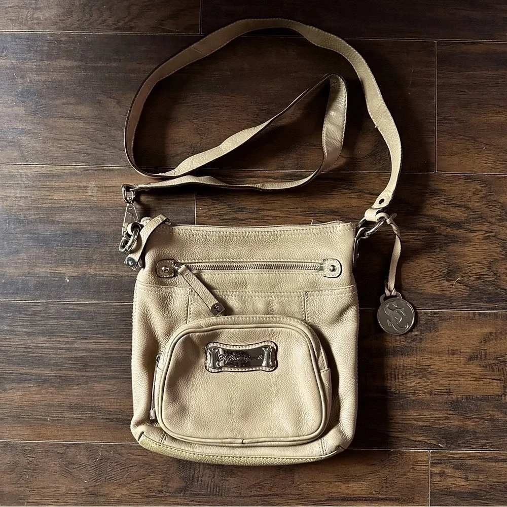 Sophia Caperelli Brown Leather Crossbody Bag
