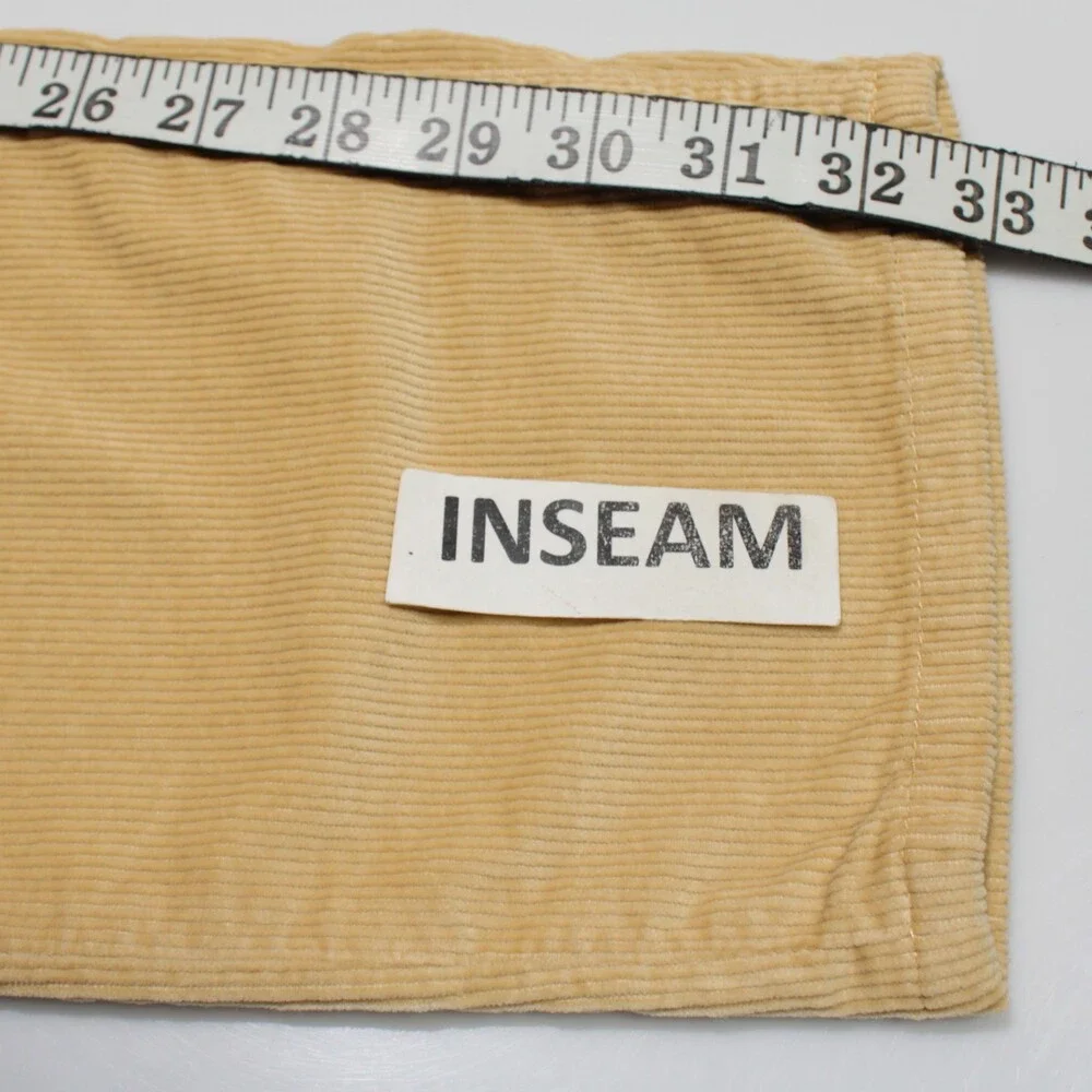 Jacob Cohen NWT 5 Pocket Jean Cut Corduroy Pants Size 34 US Bard in Yellow