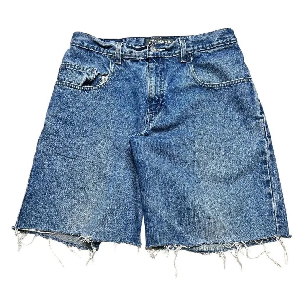 Vintage Levi's Silvertab Baggy Fit Denim cut off Shorts Men's 32  / Y2K  / Retro
