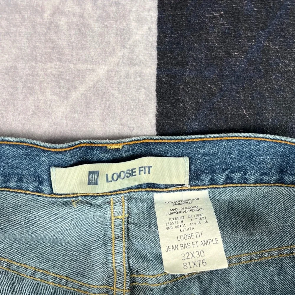 Vintage Gap Loose Fit Mens Blue Denim Jeans 32x30 Medium Wash Baggy Y2K
