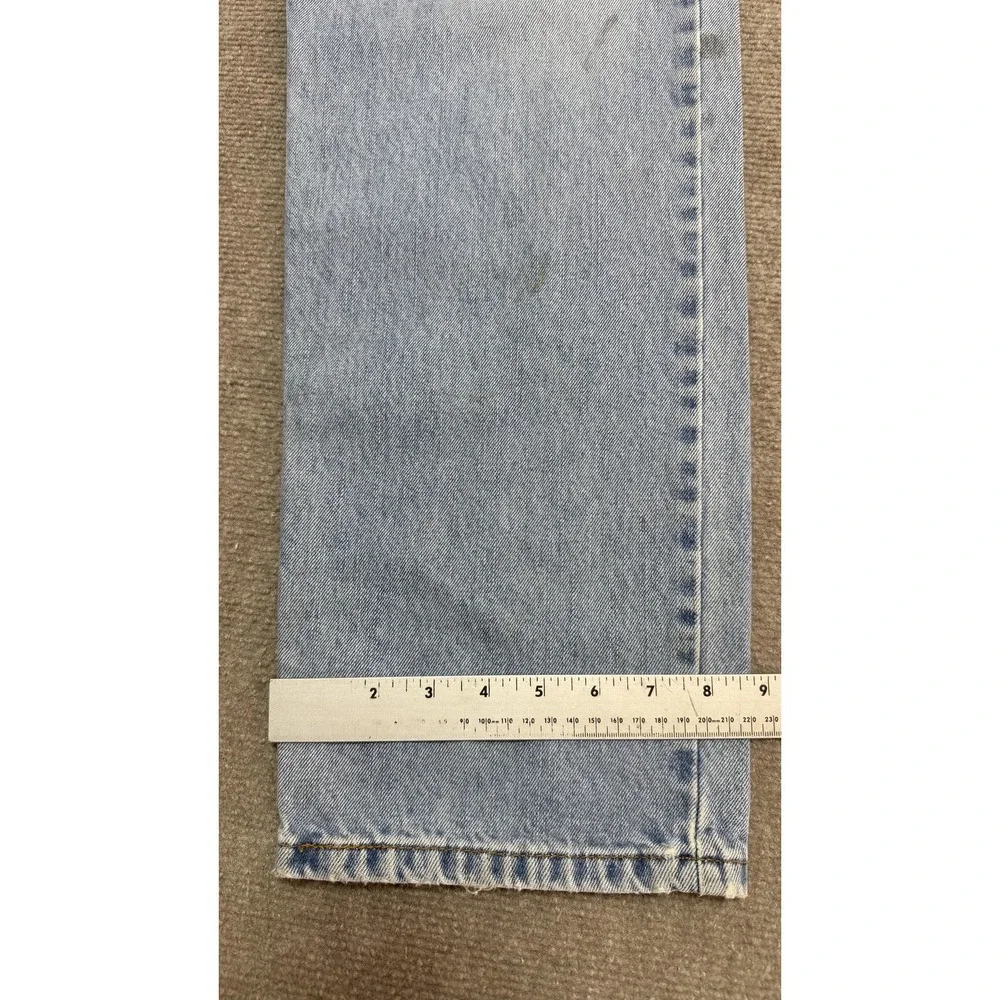 2005 Levis 550 Jeans Mens 34x34 Light‎ Wash Blue Denim Classic black wing