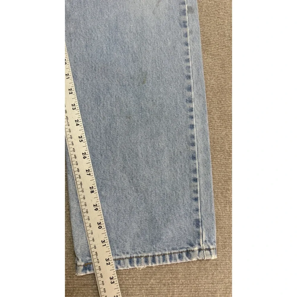 2005 Levis 550 Jeans Mens 34x34 Light‎ Wash Blue Denim Classic black wing