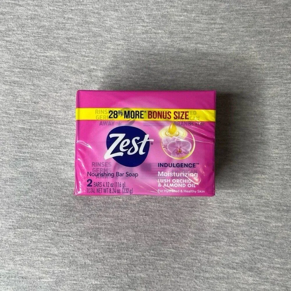 Zest Lush Orchid Paradise Moisturizing Body Bar Soap Pack 2 PCS. Set
