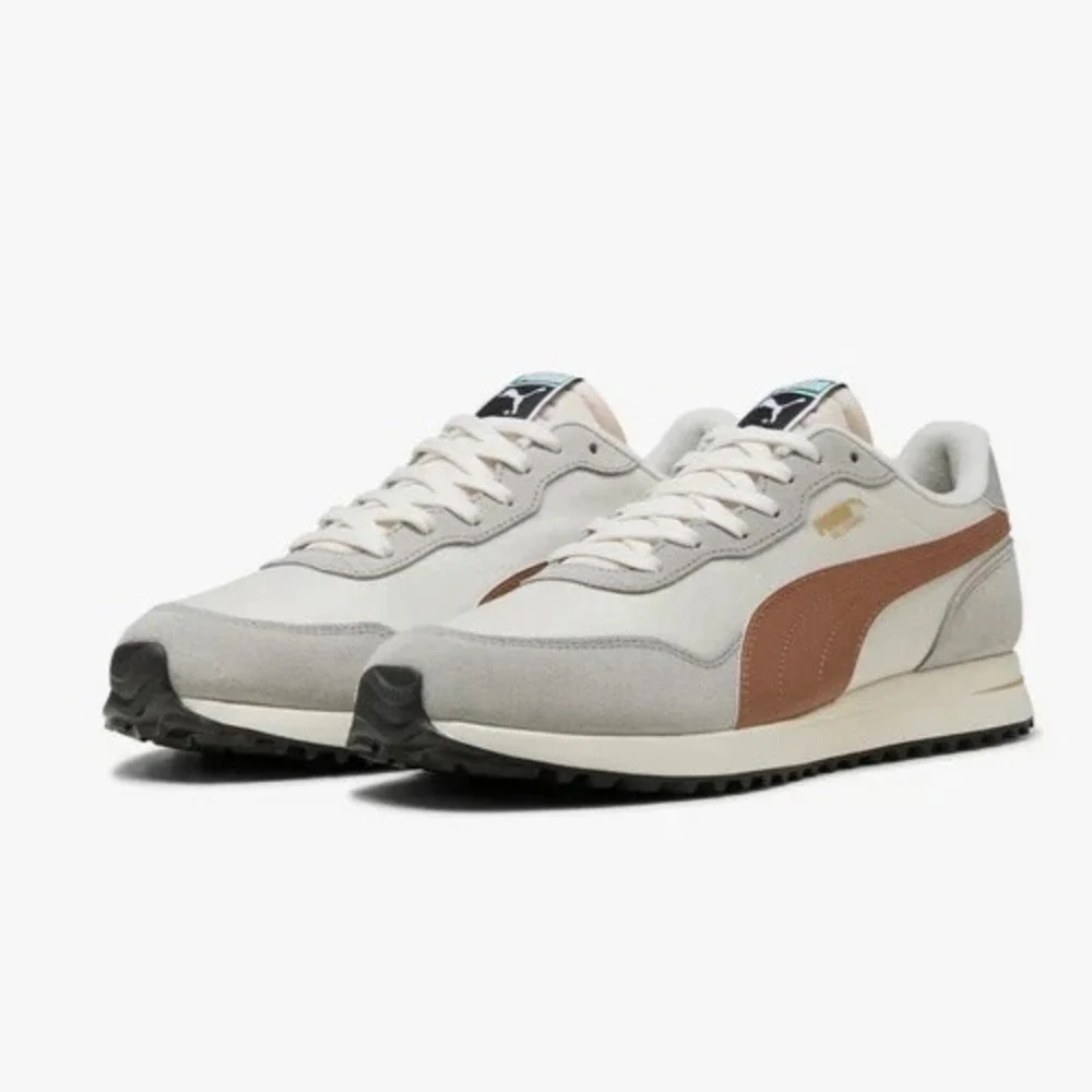 Mens Size 13- Puma Helsinki G Spikeless Golf Shoes  Vapor Gray-Browm Mushroom