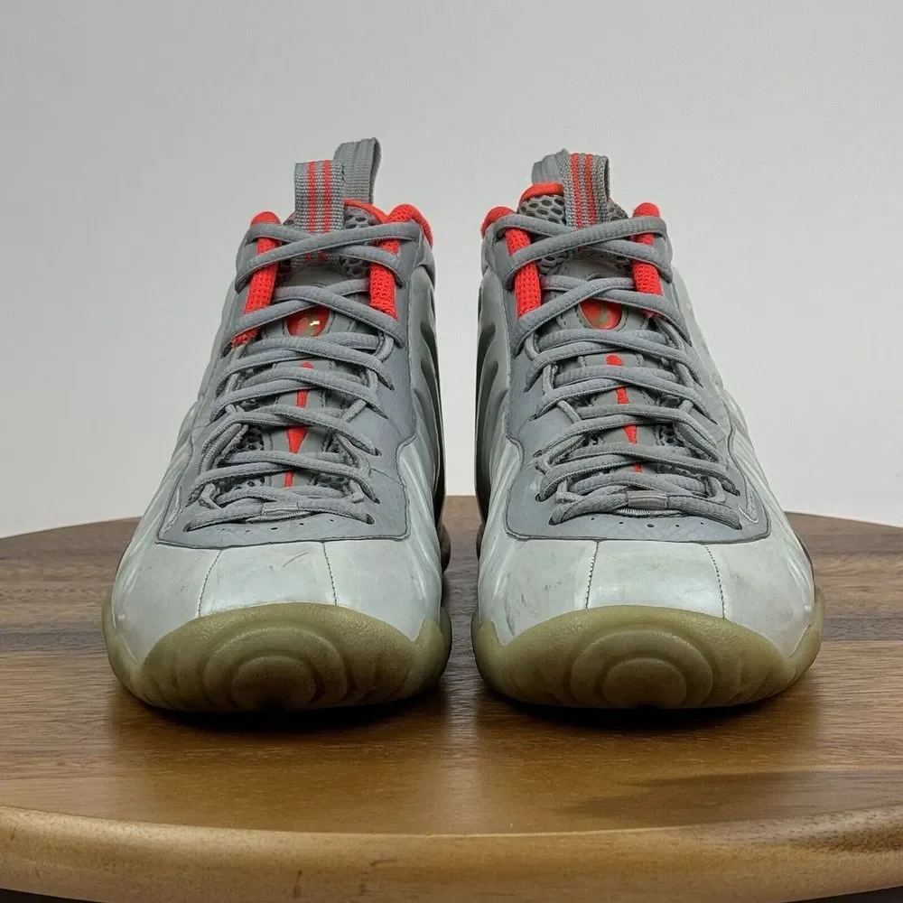 Big Kids Boys Nike Little Posite Pro‎ GS Pure Platinum Grey Sneakers Size 5.5 Y