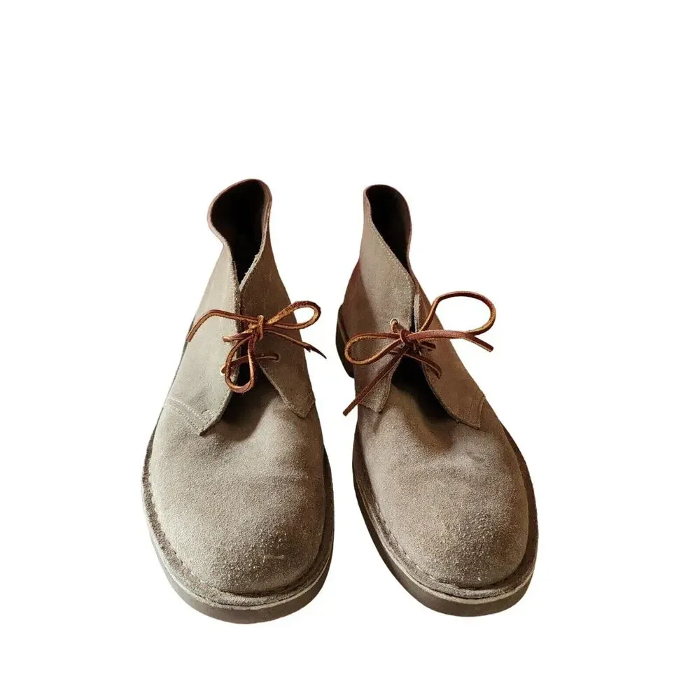 Clarks Men’s 82285 Bushacre 2 Desert Natural Tan Chukka Boots Suede Size 13 M