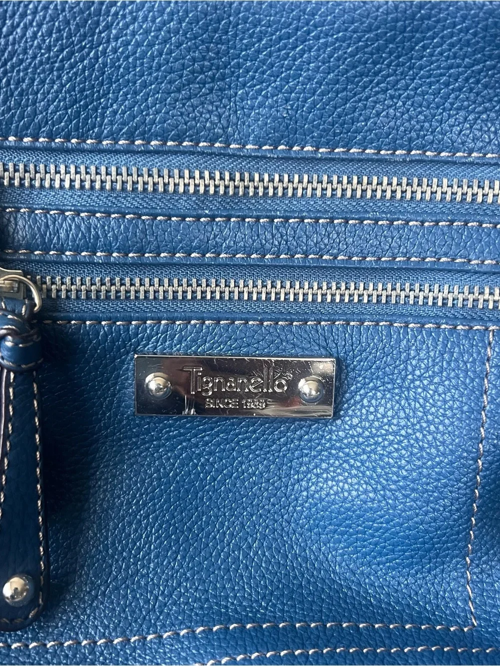 Tignanello blue pebbled