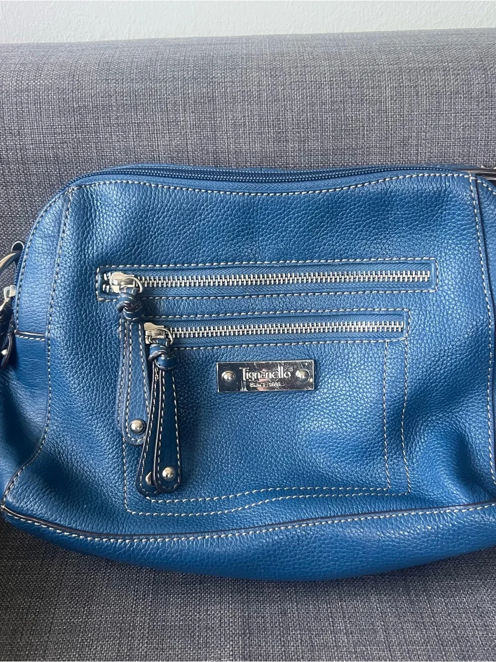 Tignanello blue pebbled