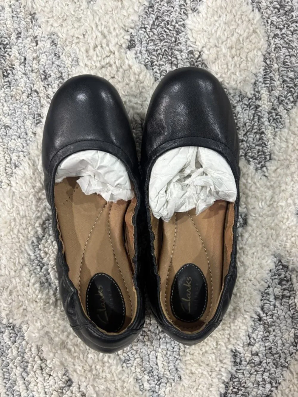 Clarks Black Ballet Flat Size 7.5