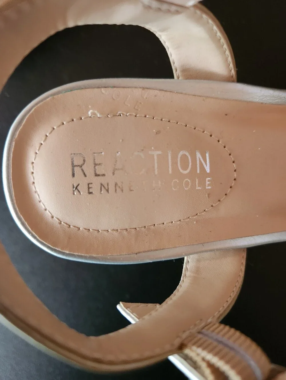 Reaction Kenneth Cole strappy metallic